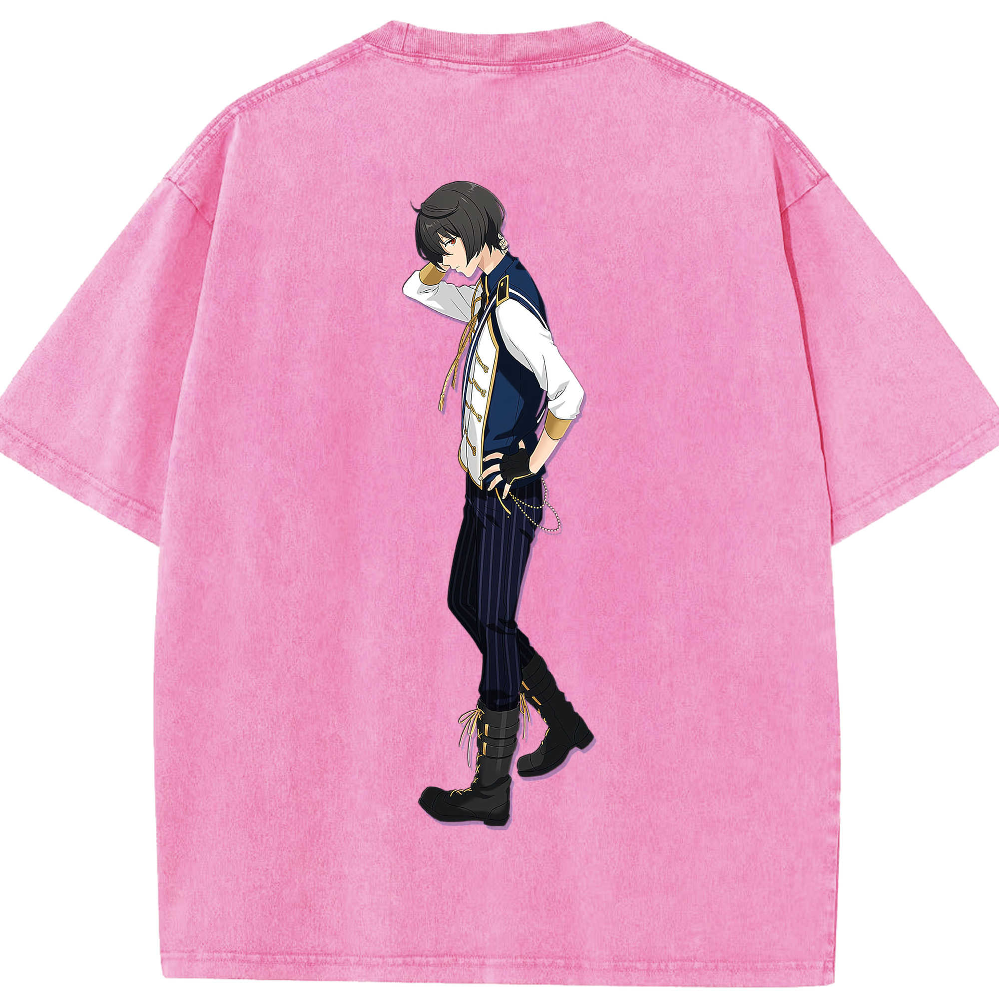 （画像用） あんさんぶるスターズ! Ensemble Stars 綿100% ヴィンテージ風 半袖Tシャツ（背面プリント）